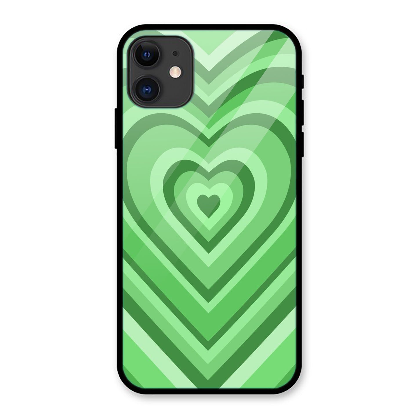 Green Heart iPhone Metal Phone Case