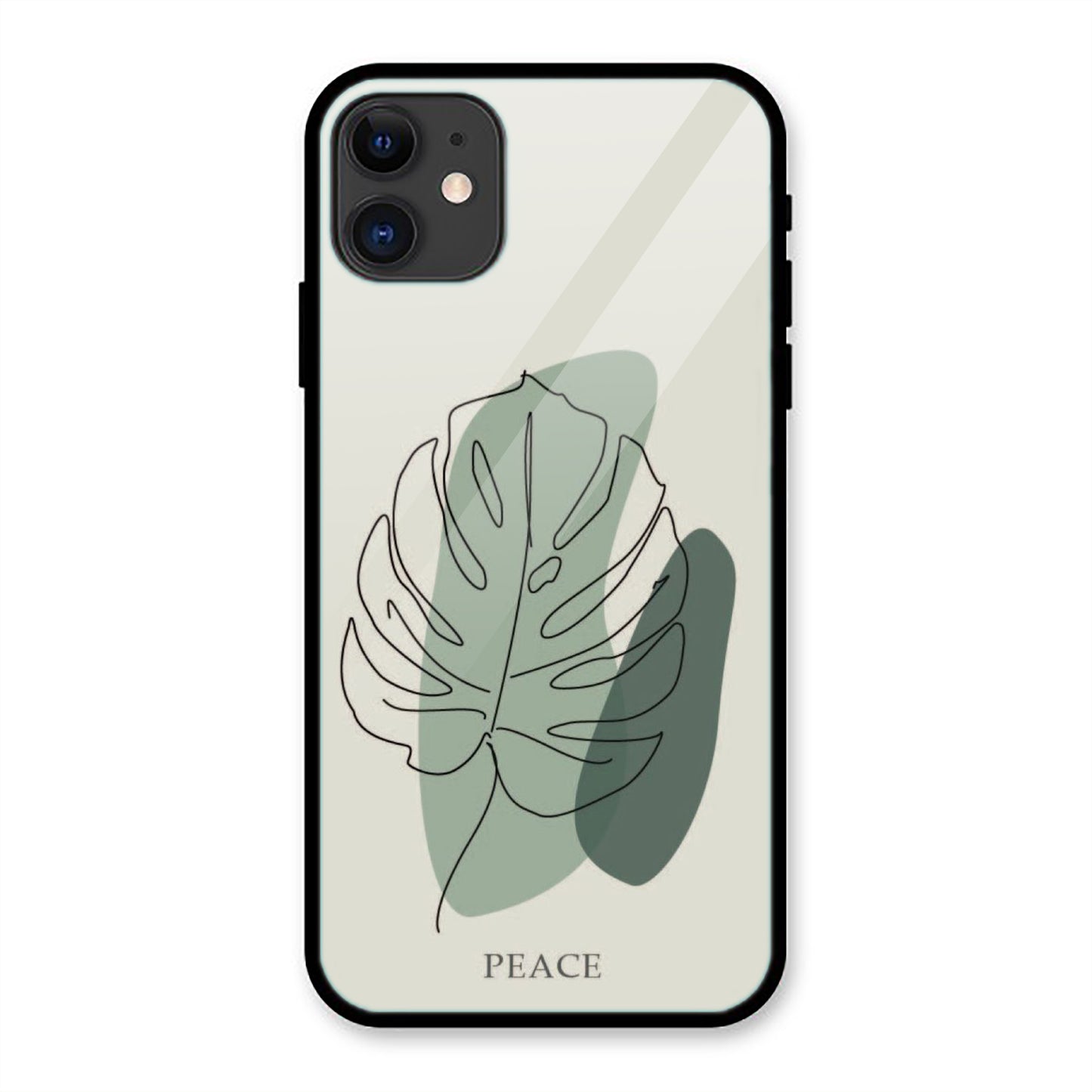 Dohakemuny Minimalist Tropical Monstera Leaf iPhone Metal Phone Case