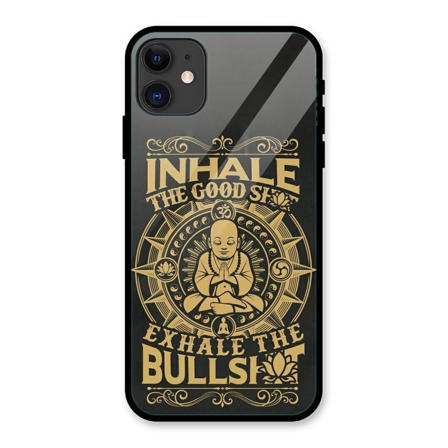 Inhale Exhale Design iPhone Metal Phone Case