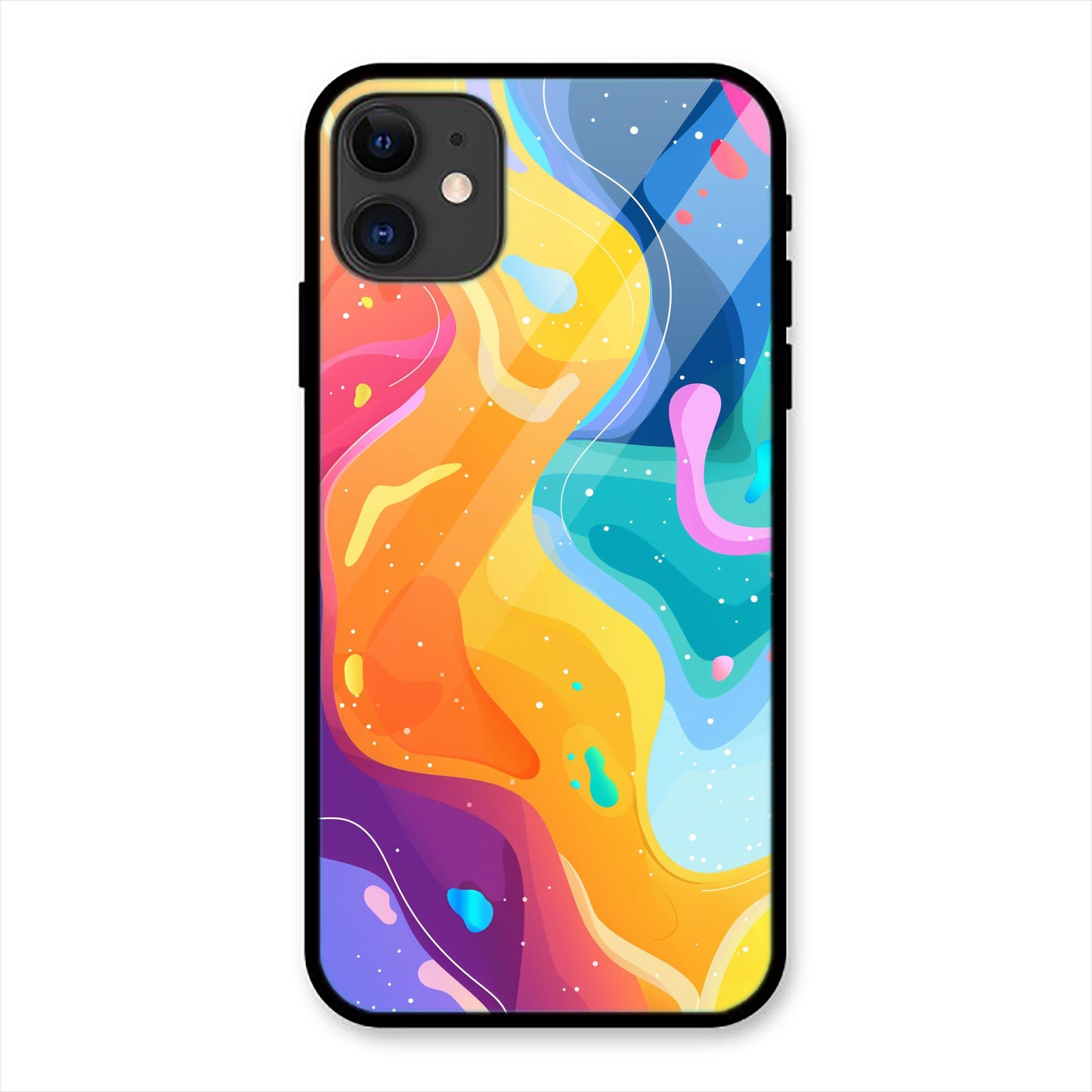 Multicolor Print iPhone Metal Phone Case
