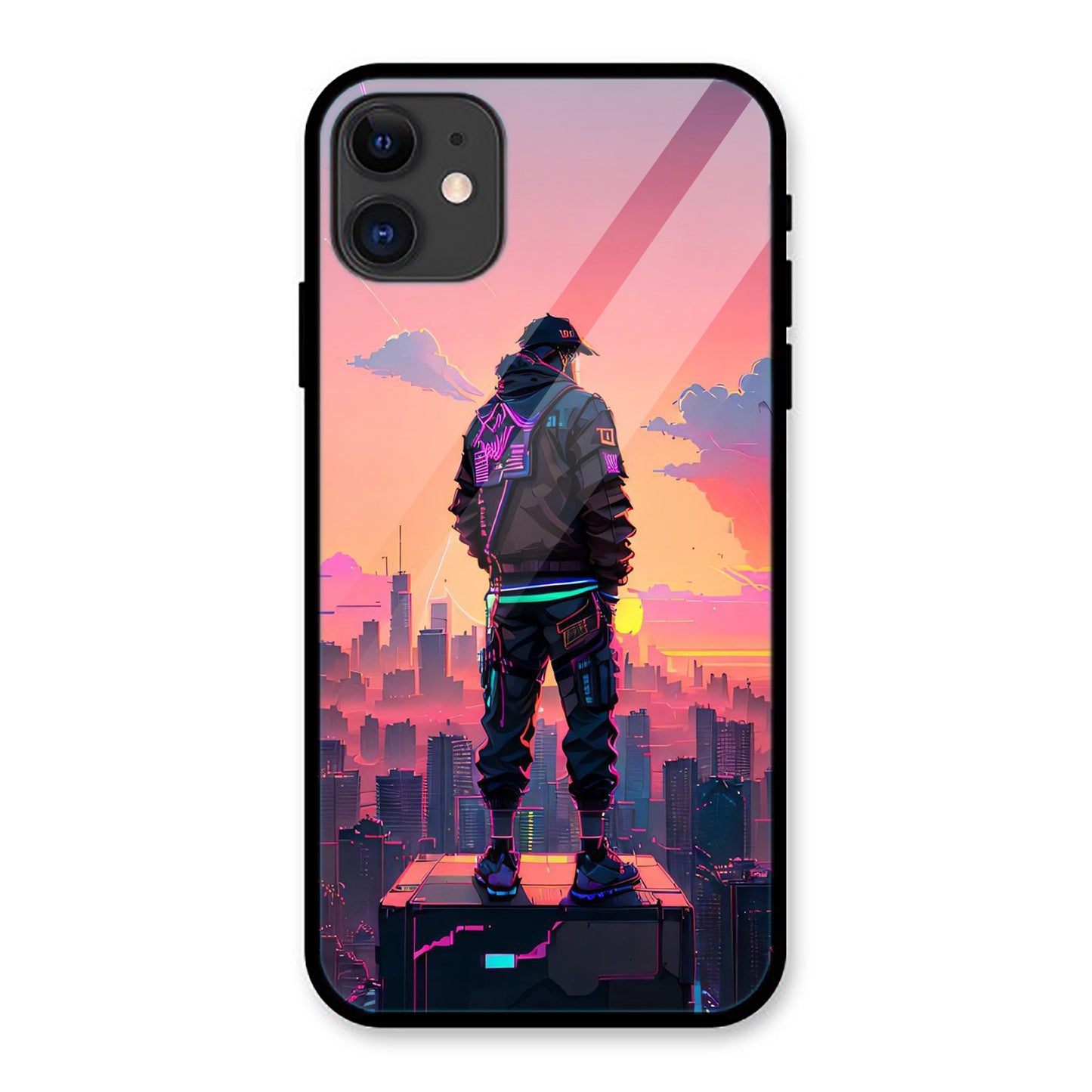 cityscape design Print iPhone Metal Phone Case