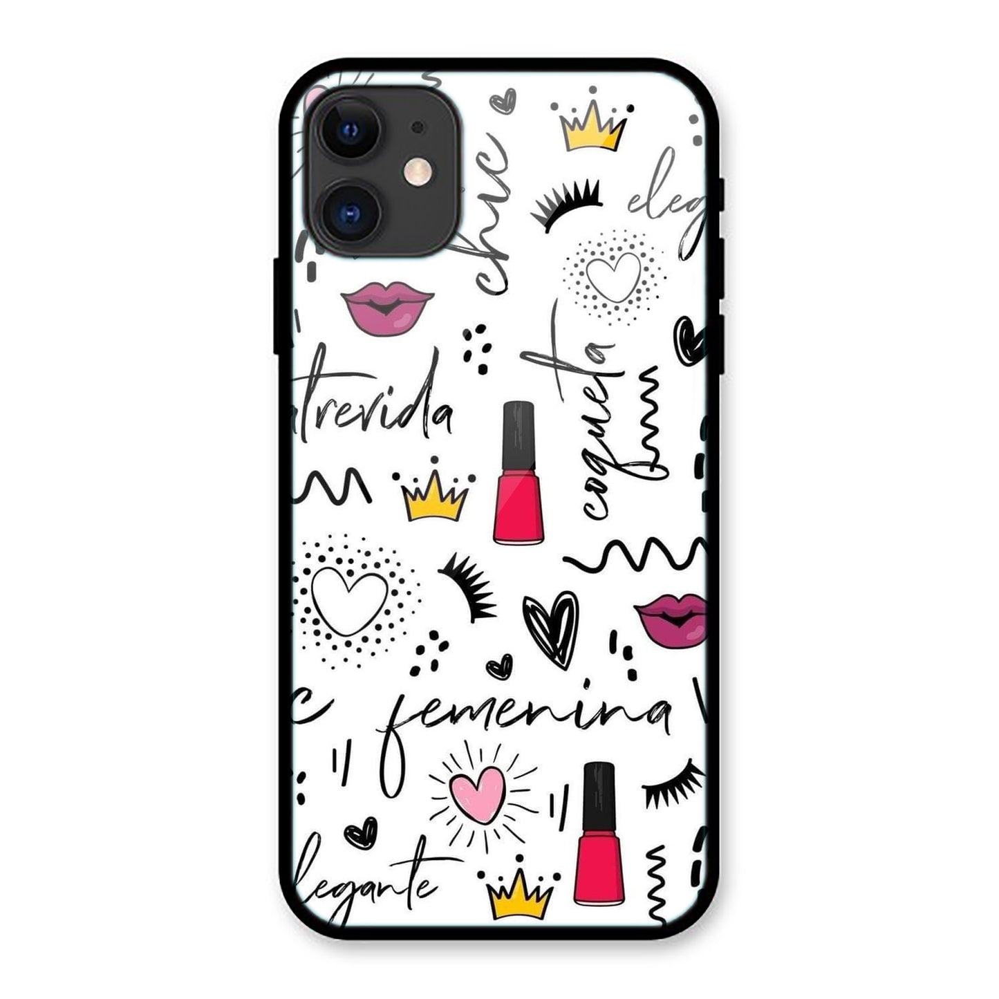 Mix Decorative Design Print iPhone Metal Phone Case