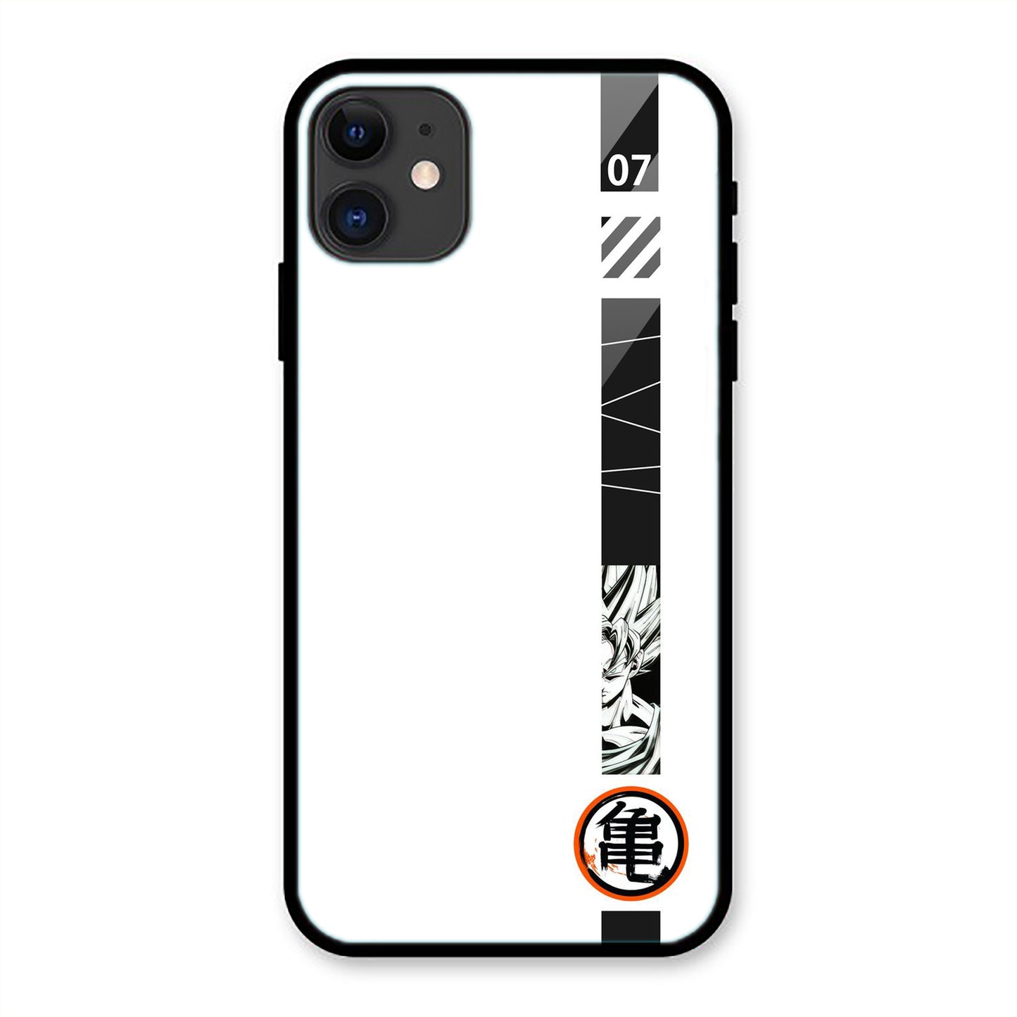 Anime Logo Stripe Print Iphone Metal Phone Case