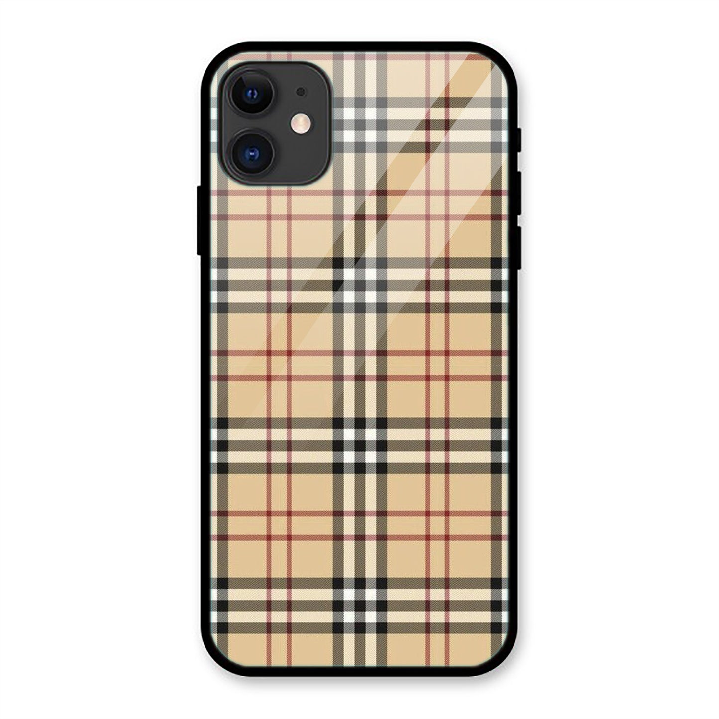 Check Print Iphone Metal Phone Case