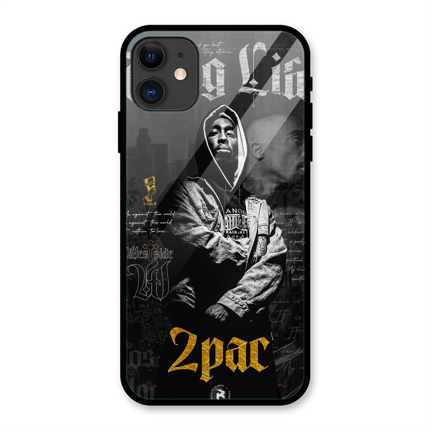 2pac Print Iphone Metal Phone Case