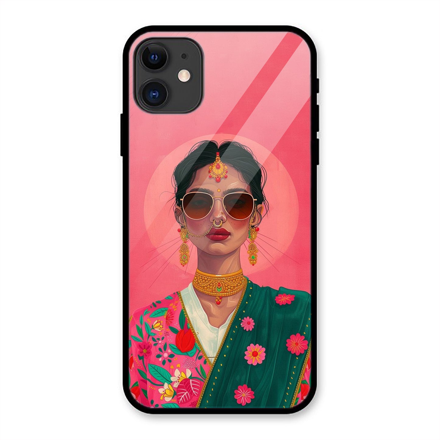 Girl In Saree Iphone Metal Phone Case