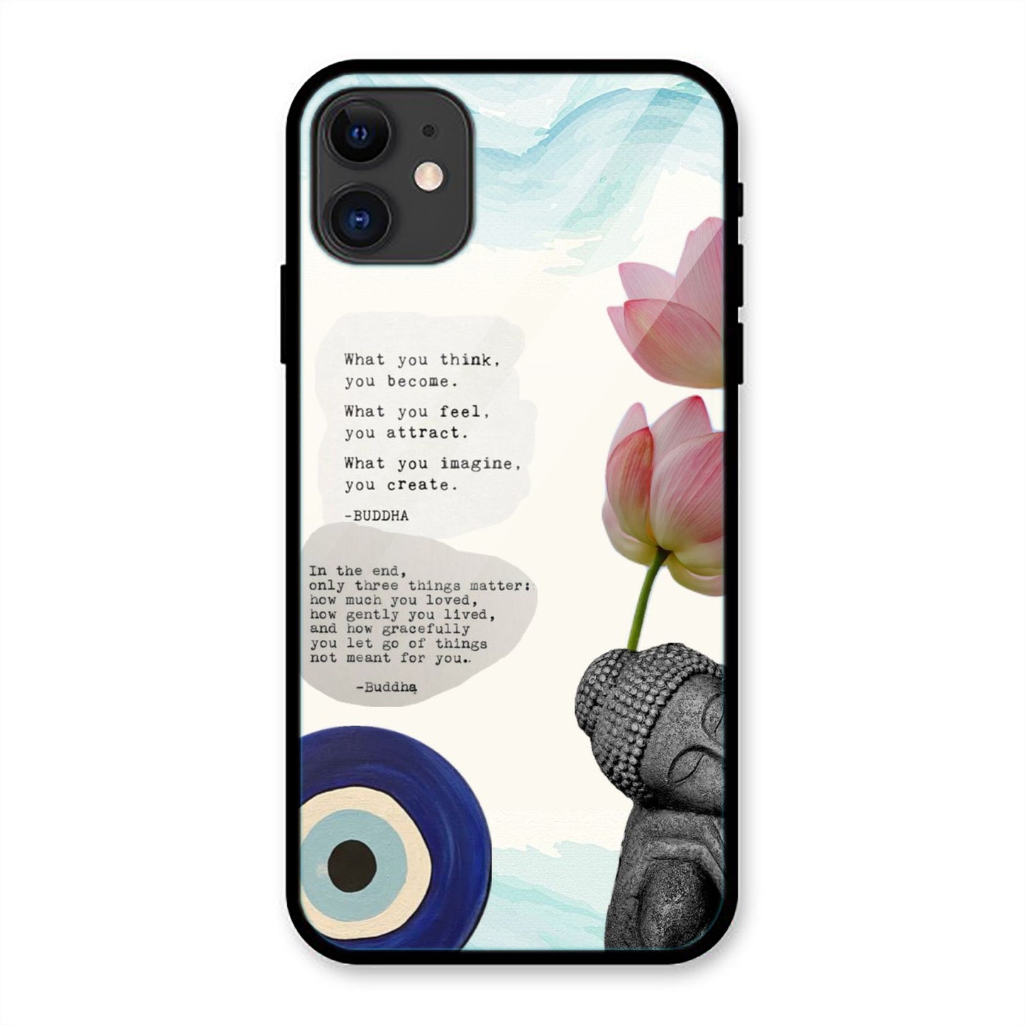 Buddha Quote Print Iphone Metal Phone Case