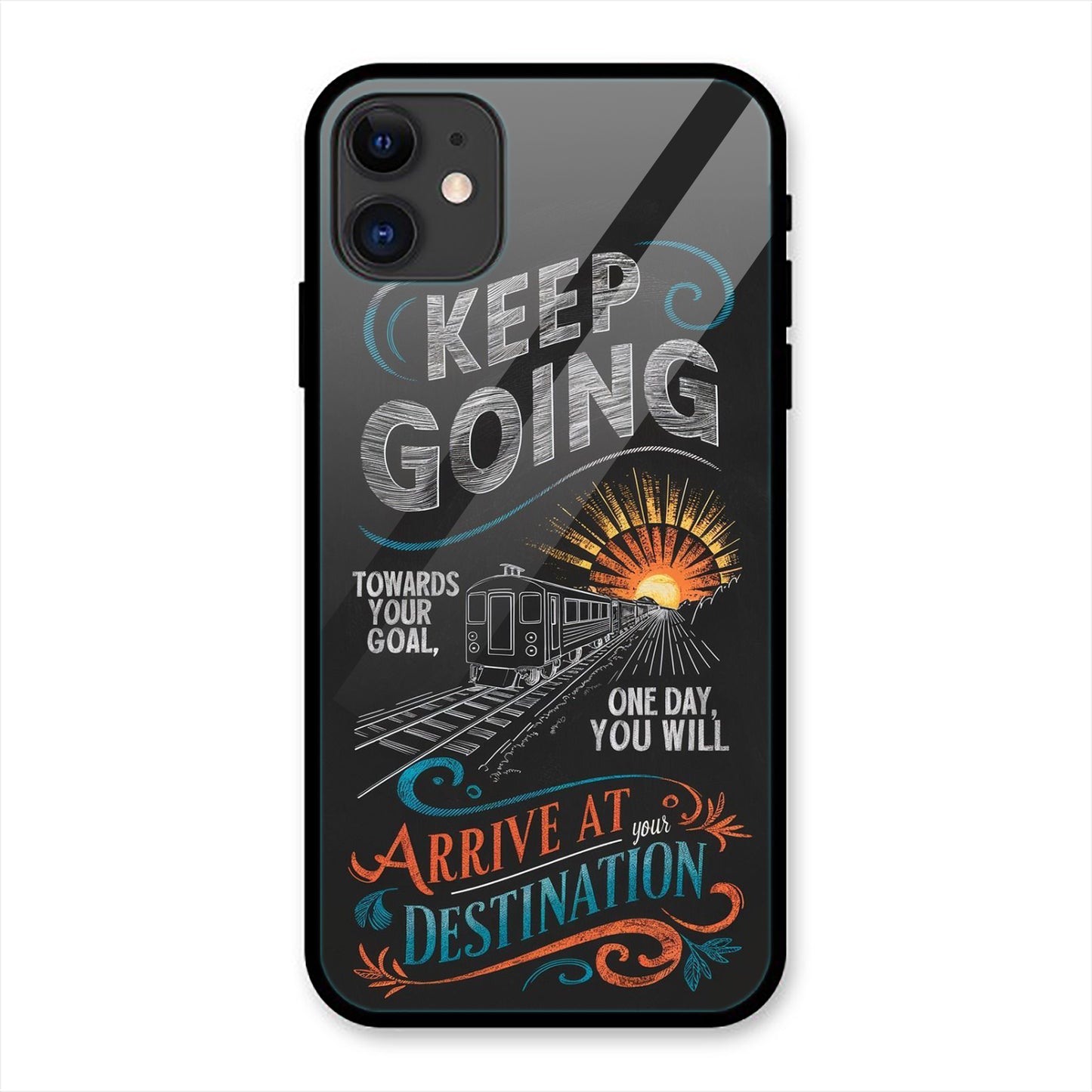 Keep Going Quote Print Iphone Metal Phone Case