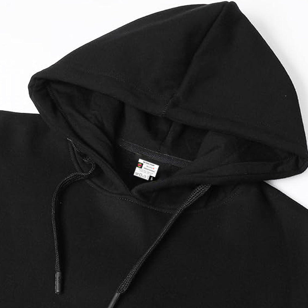 Men & Women Full Sleeve Black Hoodie