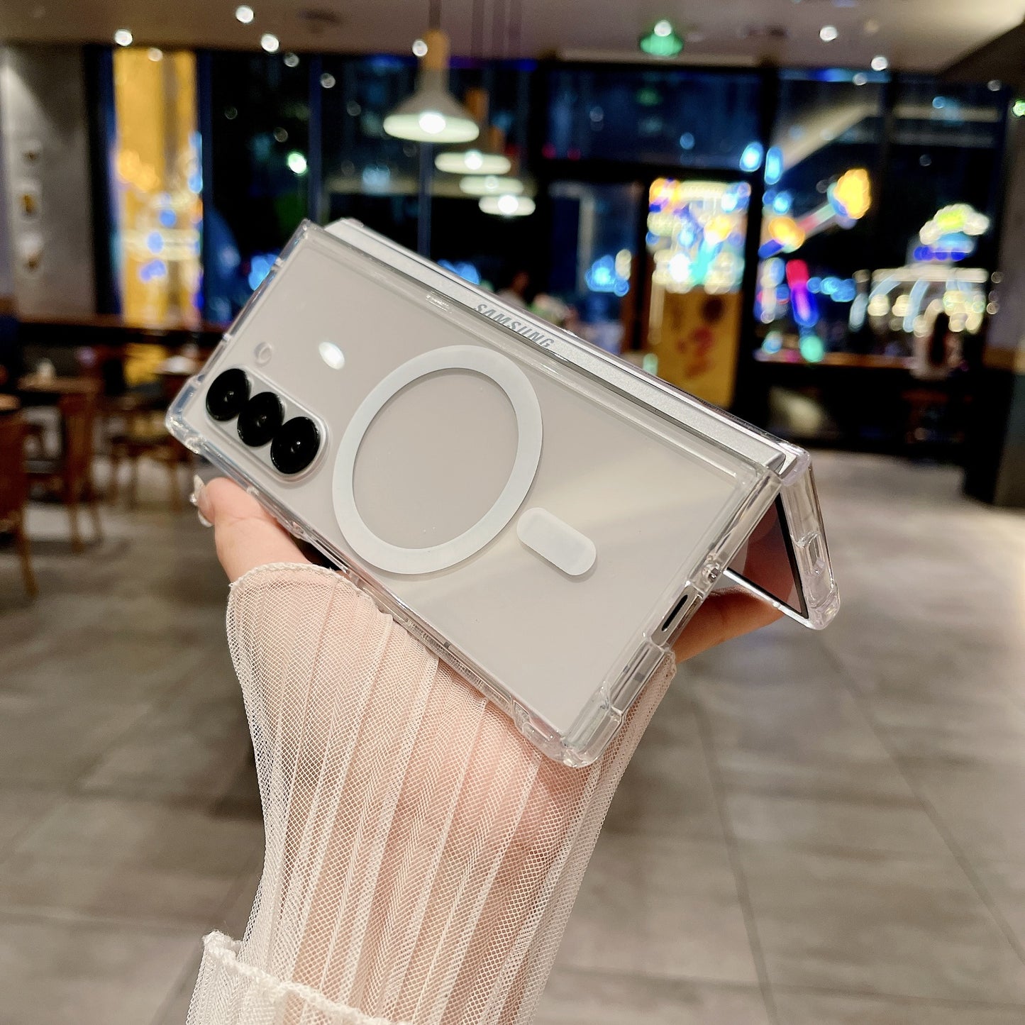 Z Fold 6 Transparent Magnetic Two-in-one Samsung Phone Case