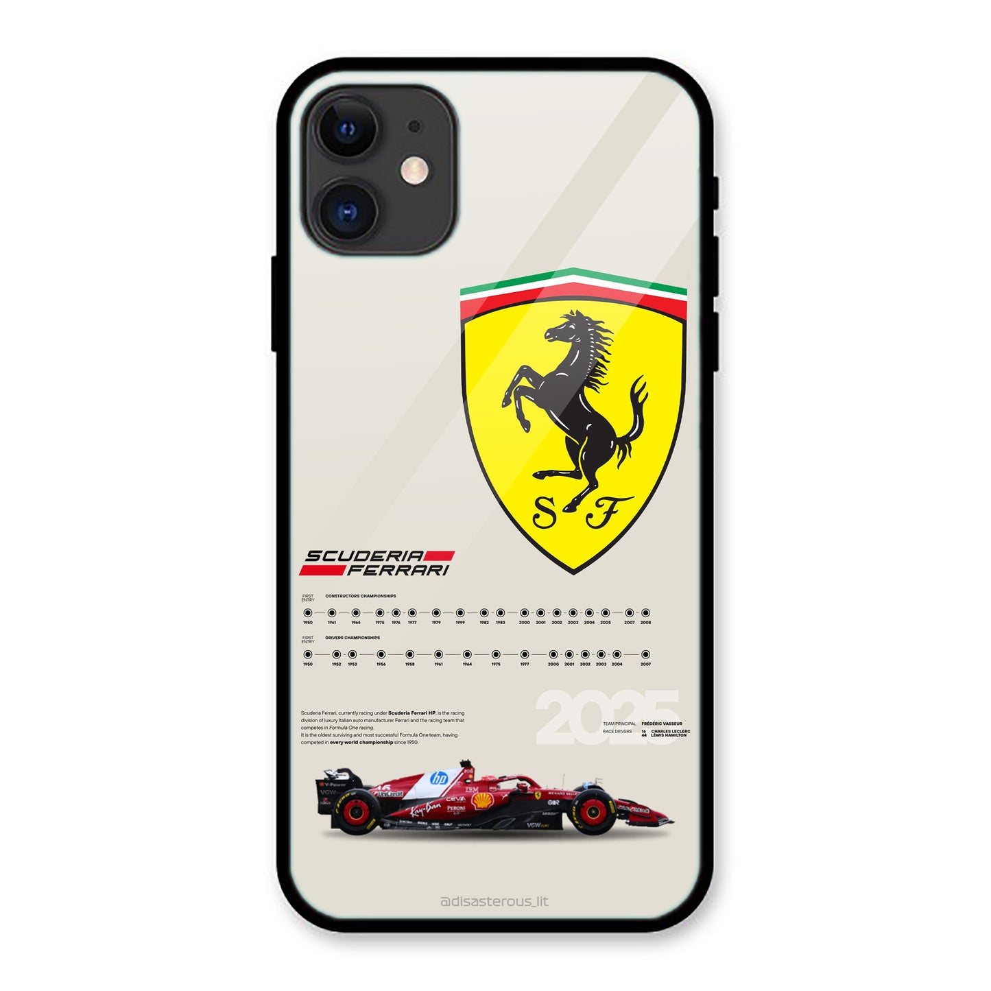 Ferrari F1 iPhone Metal Phone Case