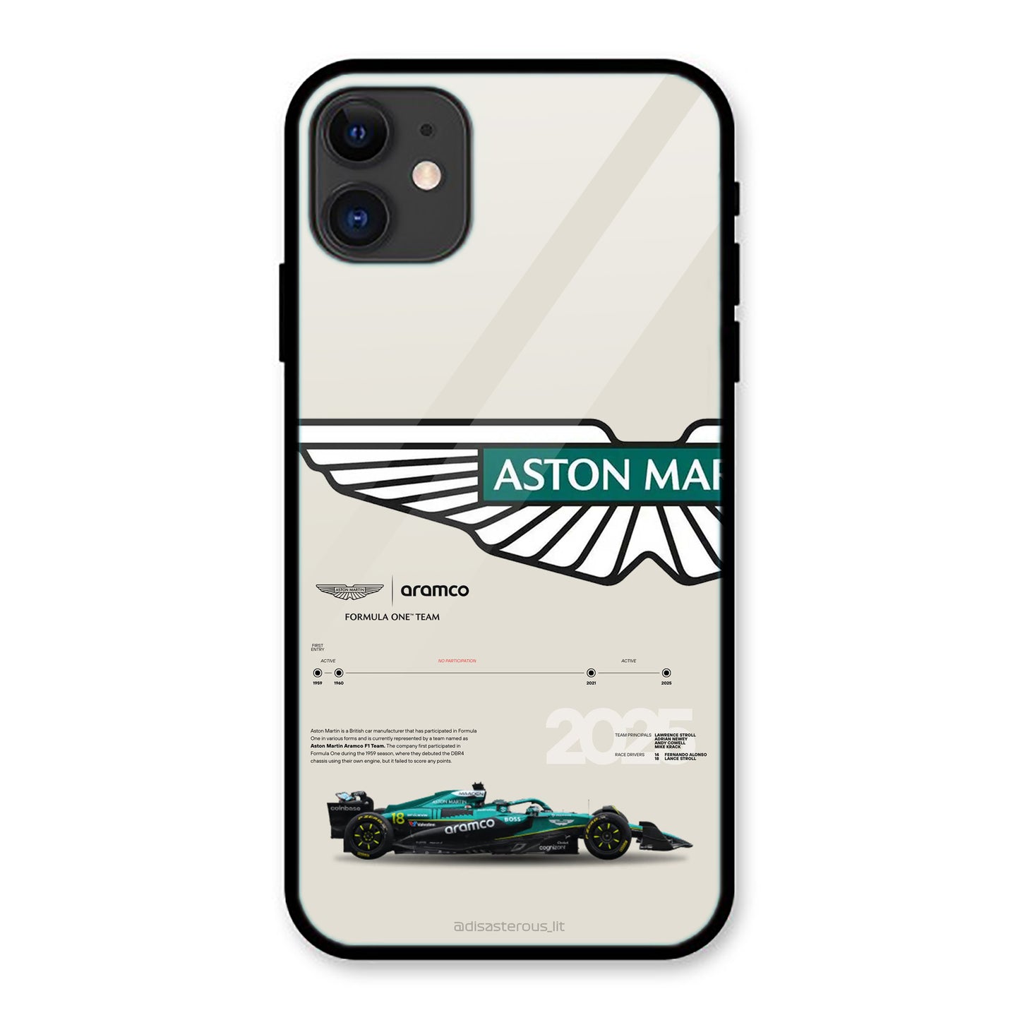 Aston F1 Car iPhone Metal Phone Case
