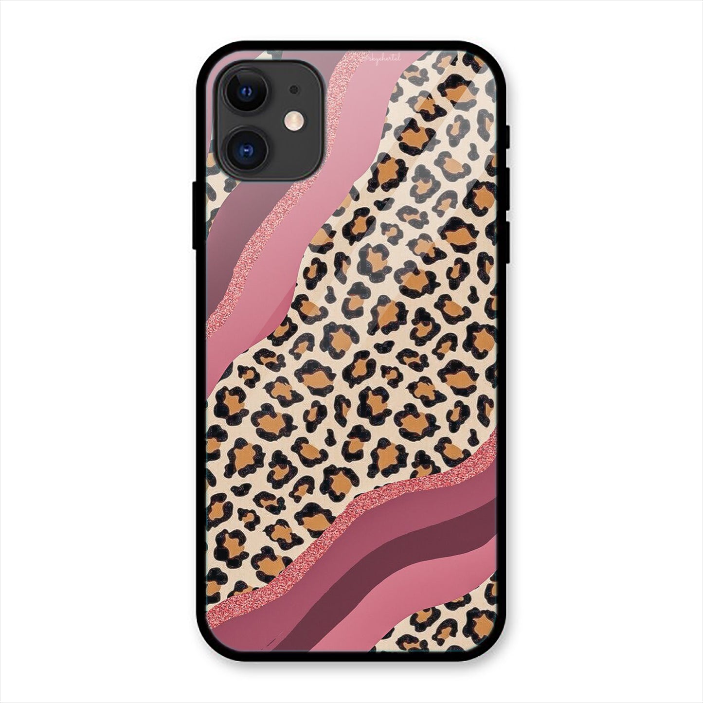 Leopard Pink Design iPhone Metal Phone Case