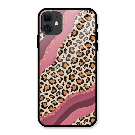 Leopard Pink Design iPhone Metal Phone Case