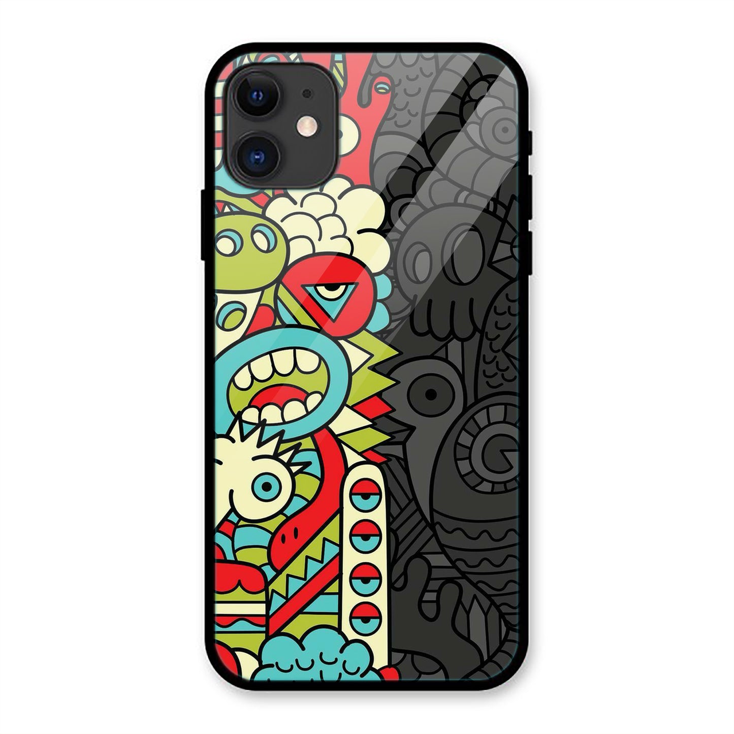 Multi Abstract Split Design iPhone Metal Phone Case