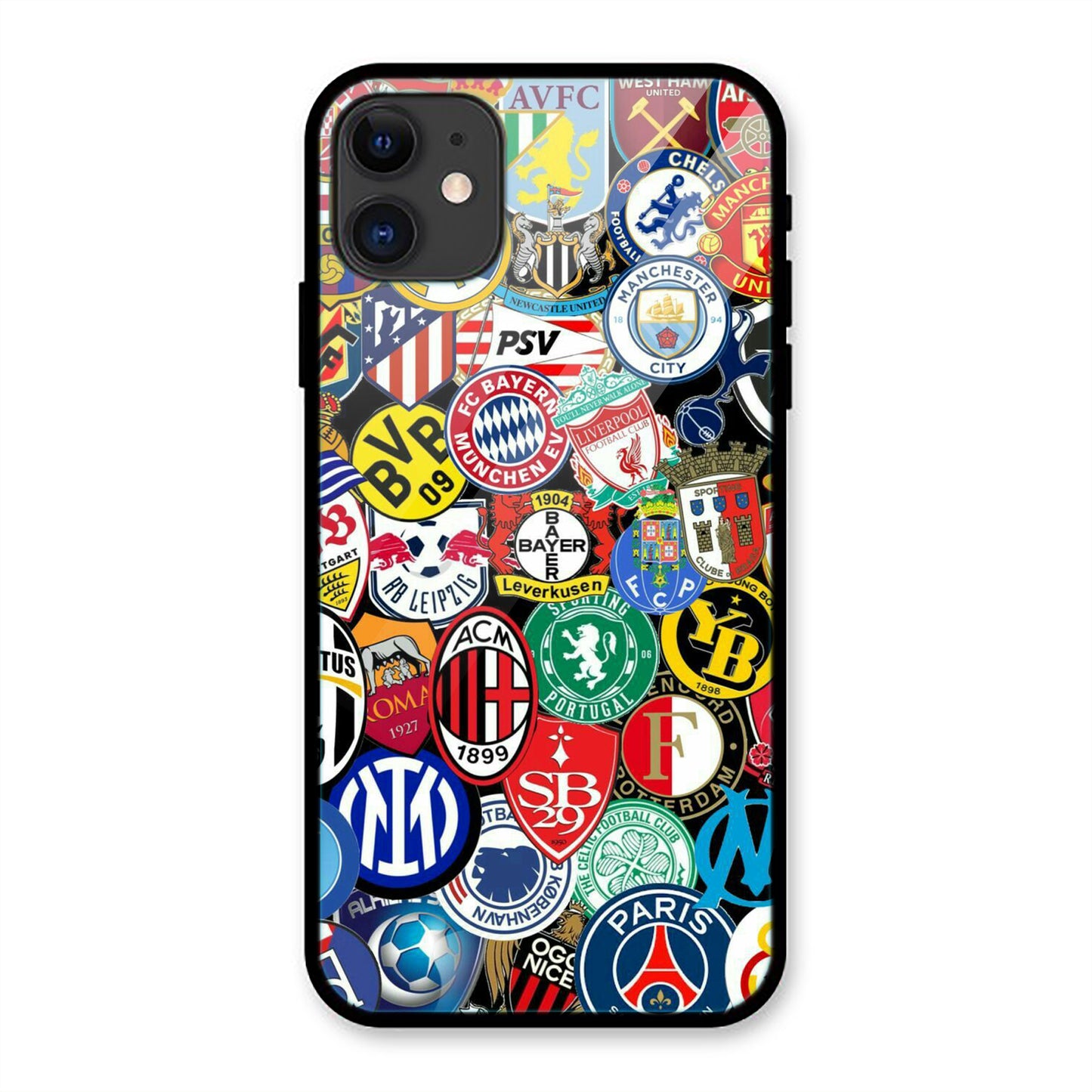 Soccer Club Logos Print iPhone metal phone case