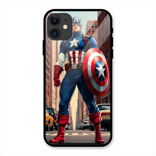 Captain America Print iPhone Metal Phone Case