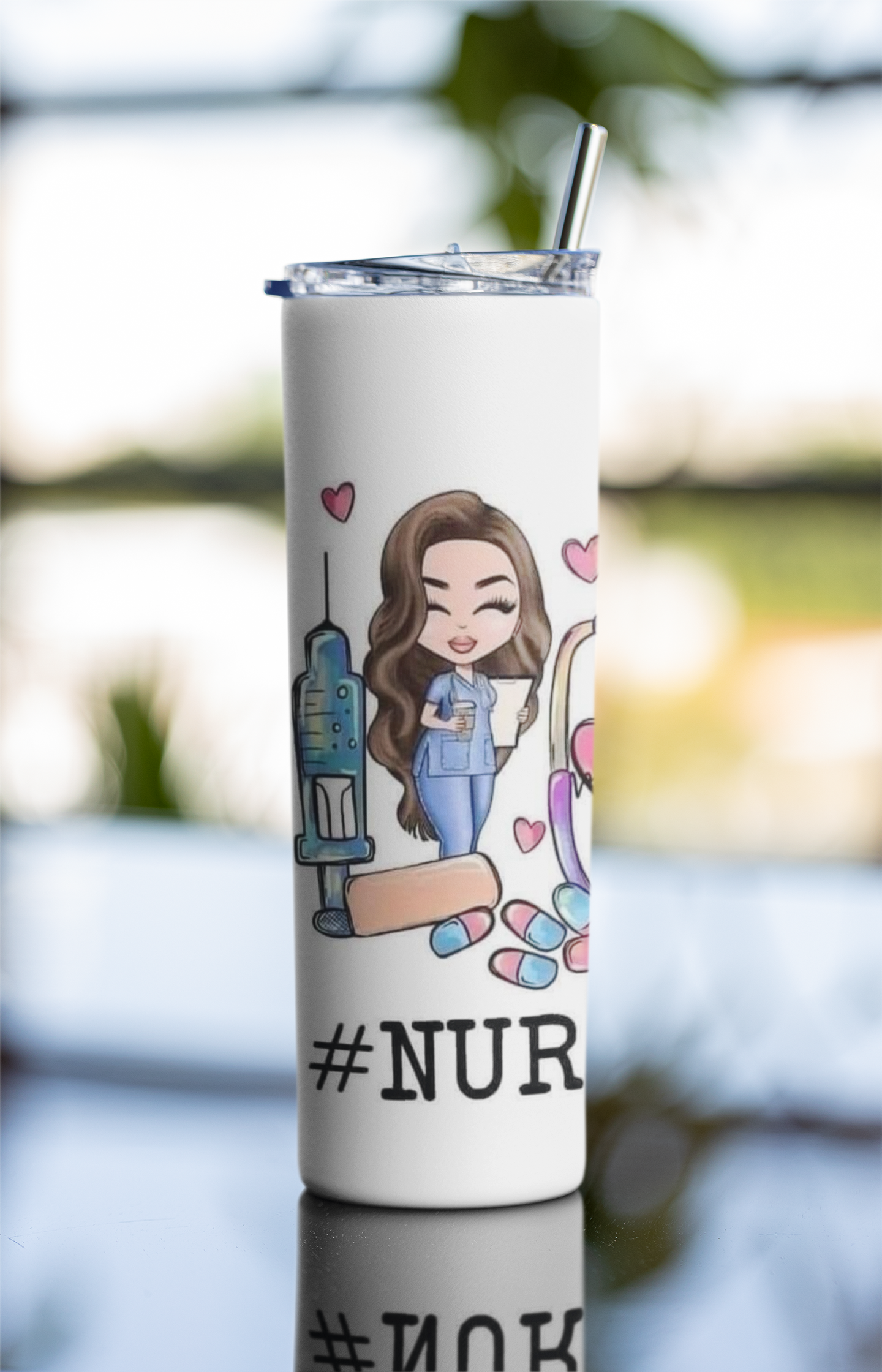 #Nurse Life Stainless Steel Tumbler