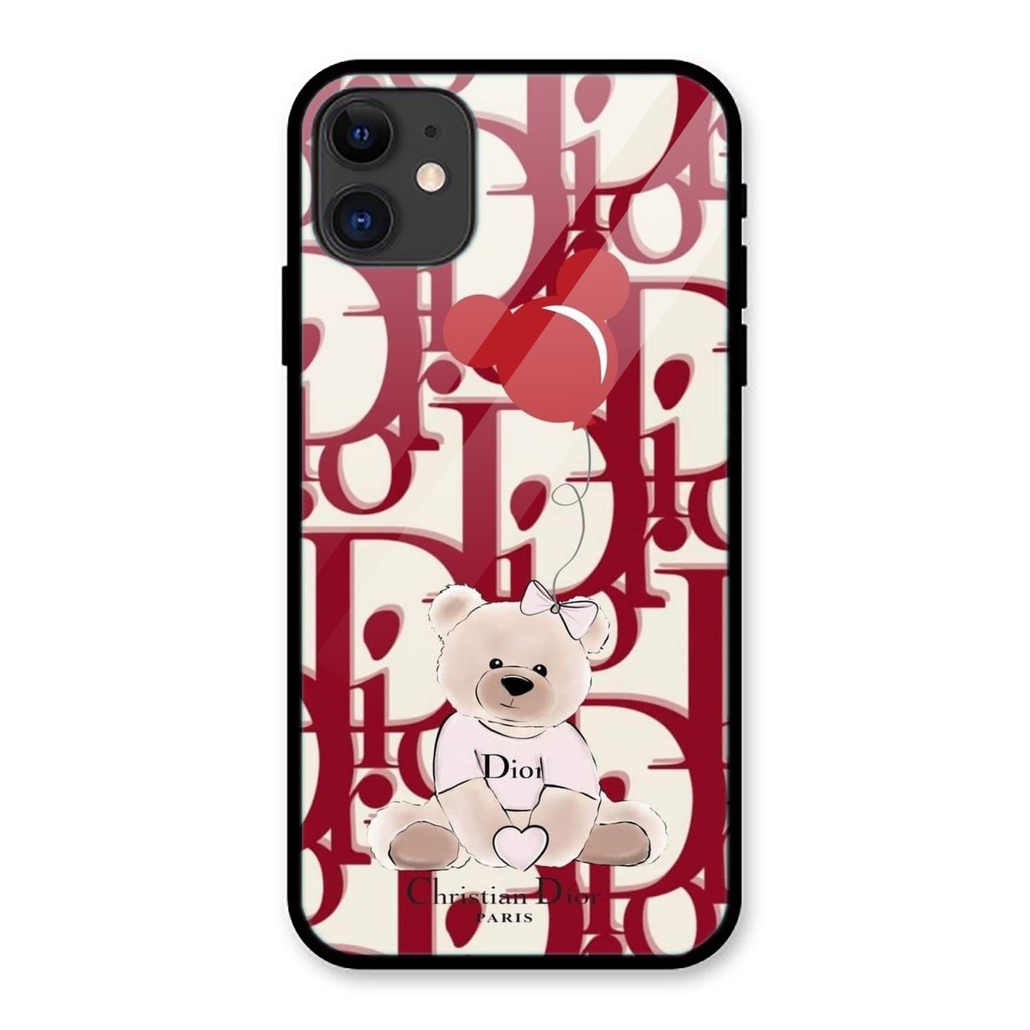 Teddy Pattern Logo Iphone Metal Phone Case