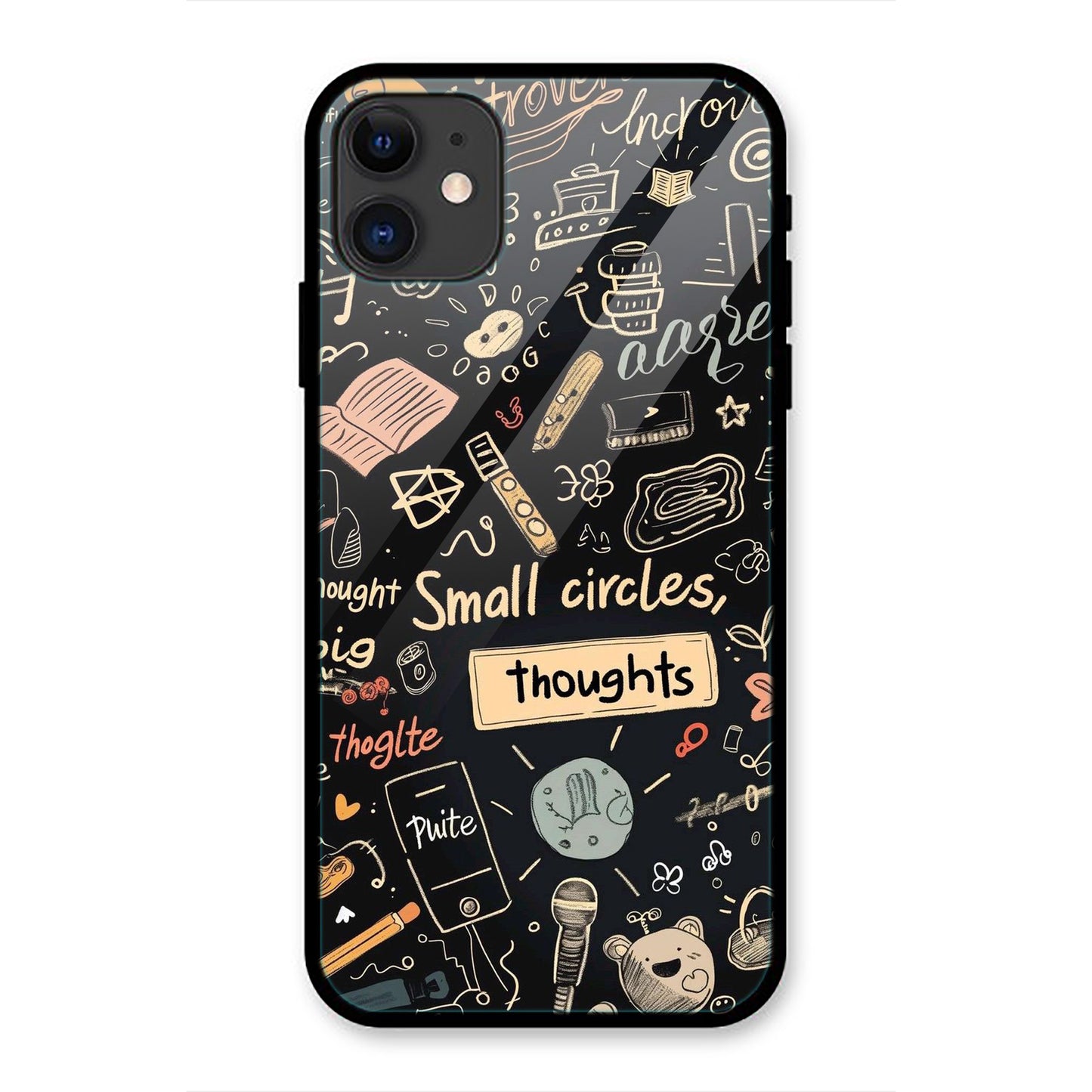 Small Thoughts Print iPhone Metal Phone Case
