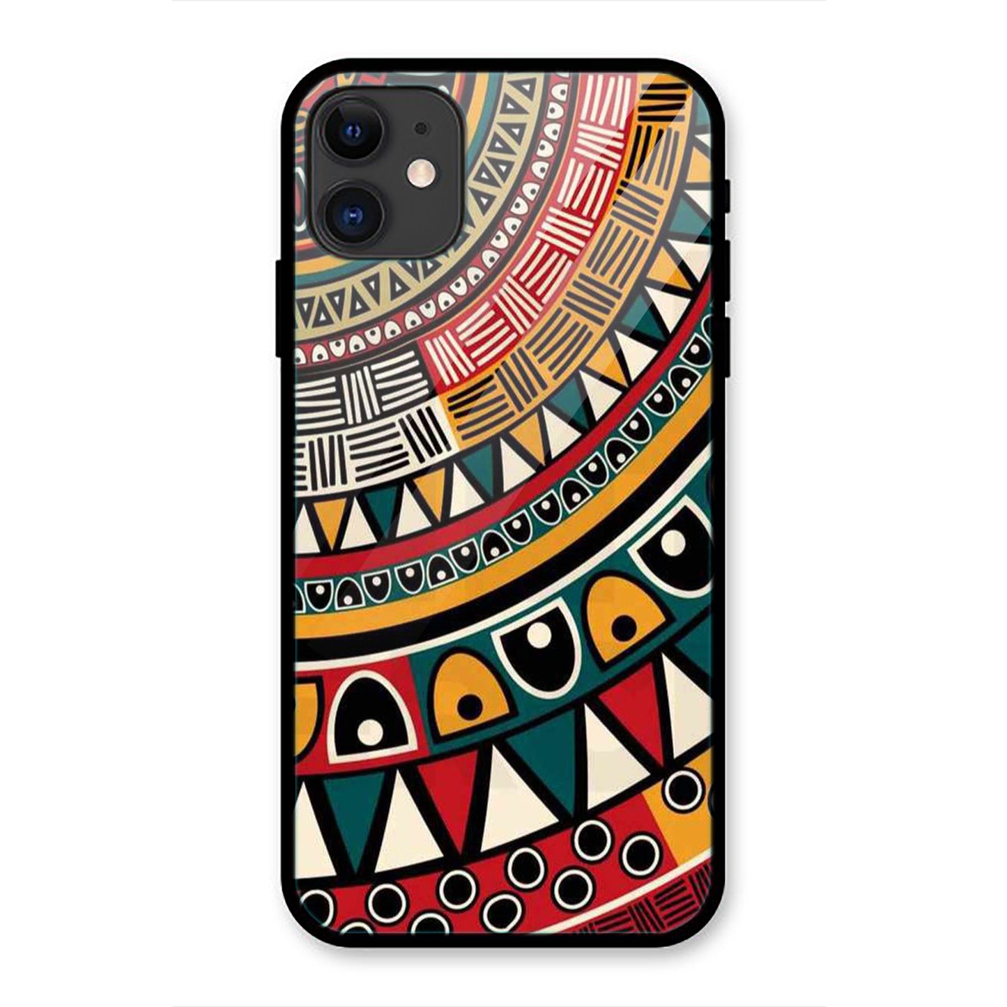 Colorful Geometric Pattern Print iPhone Metal Phone Case