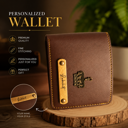 Personalised Leather Wallet with Name & Charm | Perfect for Gifting